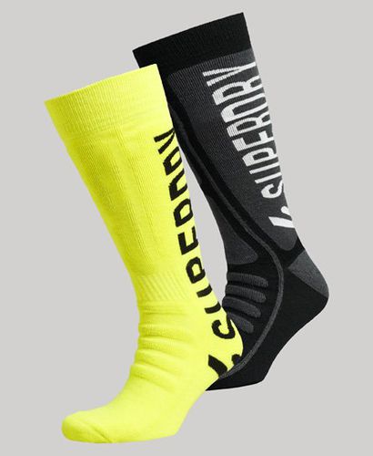 Men's Sport Snow Socks 2 Pack / Black/Sulphur Spring - Size: 1SIZE - Superdry - Modalova