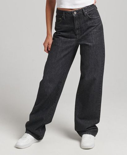 Women's Organic Cotton Wide Leg Jeans Black / Wolcott Black Stone - Size: 28/32 - Superdry - Modalova