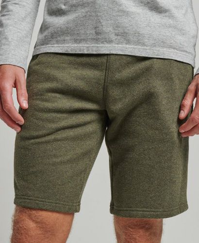 Men's Vintage Logo Embroidered Jersey Shorts Khaki / Olive Marl - Size: L - Superdry - Modalova