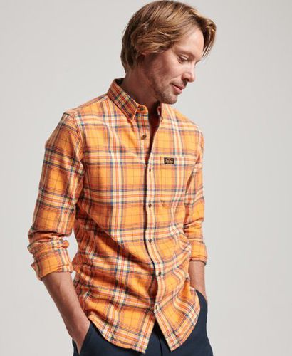 Men's Organic Cotton Lumberjack Check Shirt Orange / Sunset Check - Size: M - Superdry - Modalova
