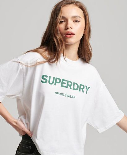Women's Organic Cotton Core Sport T-Shirt / Optic/Green - Size: 10 - Superdry - Modalova