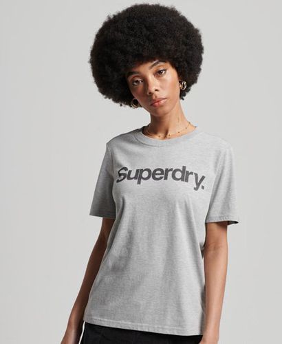 Women's Core Logo T-Shirt / Ice Marl - Size: 10 - Superdry - Modalova