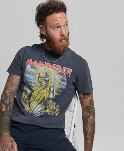 Iron Maiden x Limited Edition Mens Classic Graphic Print T-Shirt, , Size: L - Superdry - Modalova
