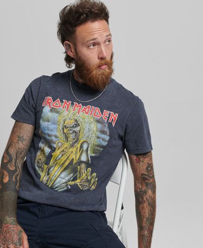 Iron Maiden x Limited Edition Mens Classic Graphic Print T-Shirt, Black, Size: L - Superdry - Modalova