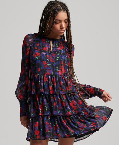 Women's Studios Long Sleeve Ruffle Dress / Elizabeth Print - Size: 10 - Superdry - Modalova