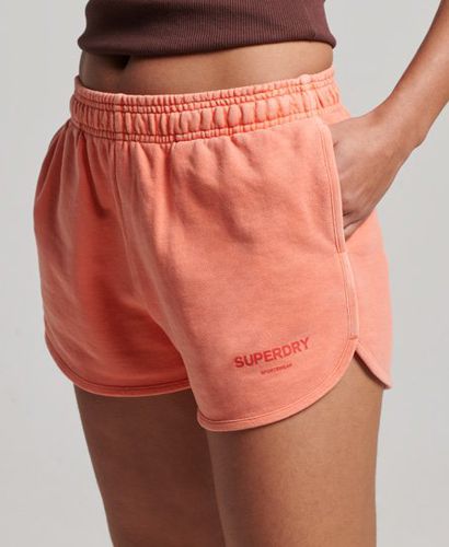 Women's Logo Print Core Sport Sweat Shorts, Cream, Size: 12 - Superdry - Modalova