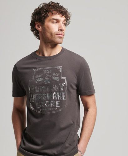 Men's Reworked Classic T-Shirt Dark Grey / Vintage Black - Size: S - Superdry - Modalova