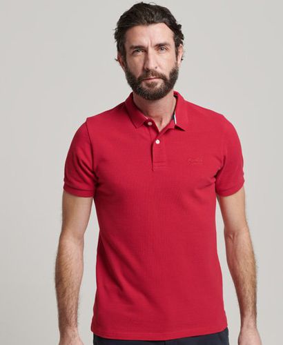 Men's Classic Pique Polo Shirt Red / Rouge Red - Size: L - Superdry - Modalova