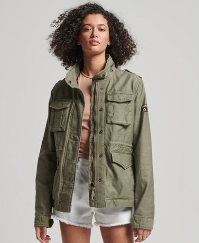 Women's Fully Lined Vintage M65 Jacket, Green, Size: 8 - Superdry - Modalova
