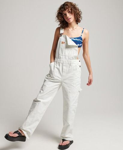 Women's Vintage Carpenter Dungarees Cream / Ecru - Size: 12 - Superdry - Modalova