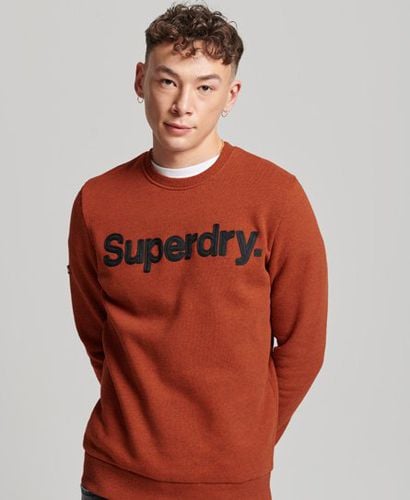 Men's Core Logo Classic Crew Sweatshirt Orange / Arizona Orange Grit - Size: L - Superdry - Modalova