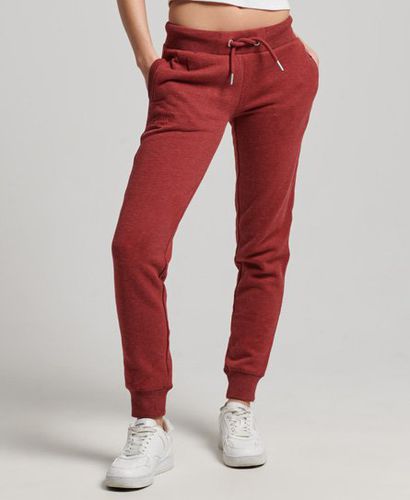 Women's Vintage Logo Embroidered Joggers Red / Rhubarb Marl - Size: 10 - Superdry - Modalova