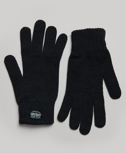Women's Classic Knitted Gloves Black / New Jet Black - Size: S/M - Superdry - Modalova