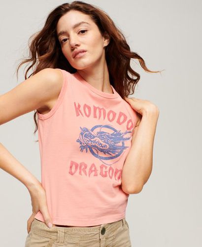 Women's x Komodo Classic Dragon Vest Top / Sunset Coral - Size: 10 - Superdry - Modalova