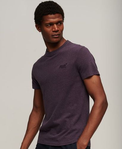 Men's Organic Cotton Essential Logo T-Shirt Purple / Rich Purple Marl - Size: XS - Superdry - Modalova