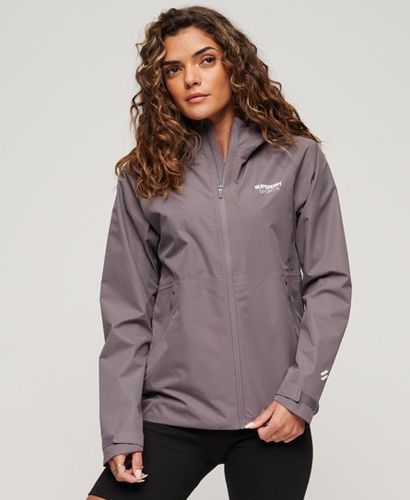 Women's Sport Waterproof Jacket Grey / Rock Dark Grey - Size: 12 - Superdry - Modalova