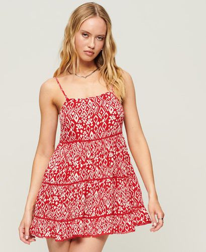 Women's Mini Beach Cami Dress Red / Boho Red - Size: 10 - Superdry - Modalova