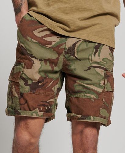 Men's Organic Cotton Heavy Cargo Shorts Green / Outline Camo - Size: 28 - Superdry - Modalova