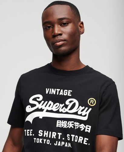 Men's Vintage Logo Store Classic T-Shirt Black - Size: S - Superdry - Modalova