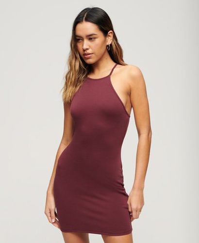 Women's Strappy Back Racer Neck Mini Dress Purple / Port Red - Size: 14 - Superdry - Modalova