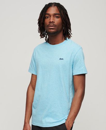 Men's Organic Cotton Essential Small Logo T-Shirt / Turquoise Sea Grit - Size: M - Superdry - Modalova