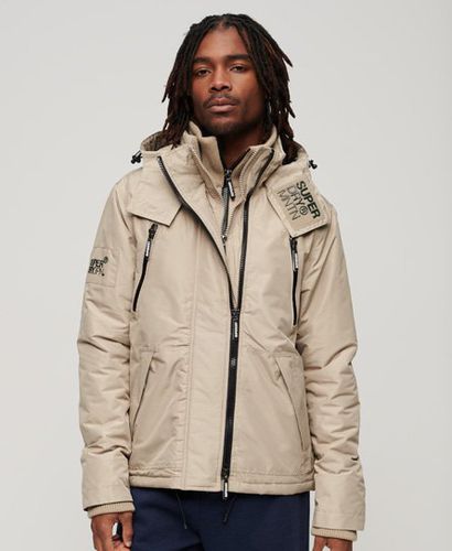 Mens Embroidered Mountain SD Windcheater Jacket, Beige, Size: L - Superdry - Modalova