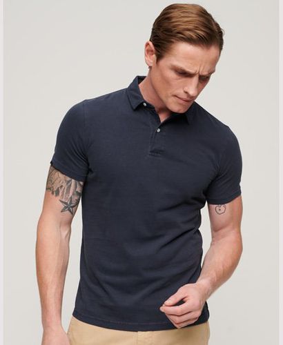 Men's Jersey Polo Shirt Dark Blue / Baltic Blue - Size: XL - Superdry - Modalova