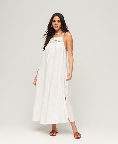 Women's Women's Vintage Long Halter Cami Dress, Cream, Size: 10 - Superdry - Modalova