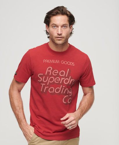 Men's Trade Script Graphic T-Shirt Red / Risk Red - Size: L - Superdry - Modalova