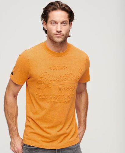 Men's Embossed Vintage Logo T-Shirt / Thrift Gold Marl - Size: S - Superdry - Modalova