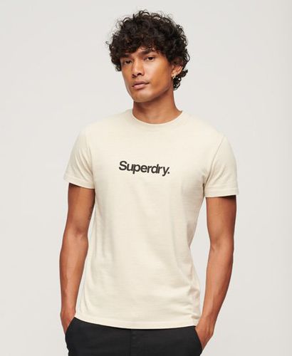 Men's Core Logo Classic T-Shirt Beige / Pelican Beige - Size: XL - Superdry - Modalova