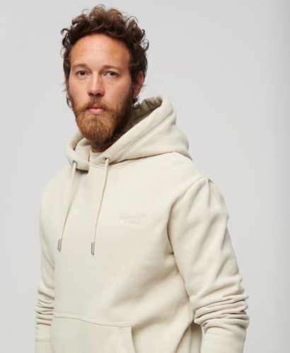 Men's Essential Logo Hoodie Beige / Light Stone Beige - Size: Xxl - Superdry - Modalova