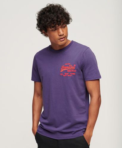 Men's Classic Logo Print Neon Vintage T-Shirt, , Size: M - Superdry - Modalova