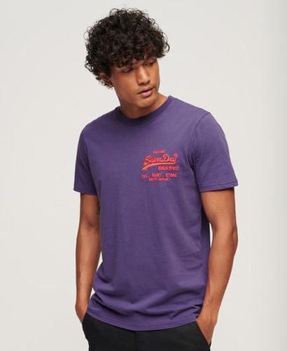 Men's Neon Vintage Logo T-Shirt Purple / Lex Purple - Size: S - Superdry - Modalova