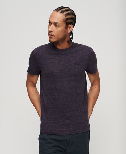 Men's Organic Cotton Essential Logo T-Shirt Purple / Deep Purple Marl/fluro Orange - Size: Xxxl - Superdry - Modalova