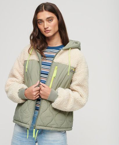 Women's Damen und Sherpa Hybrid Steppjacke, Größe: 44 - Größe: 44 - Superdry - Modalova