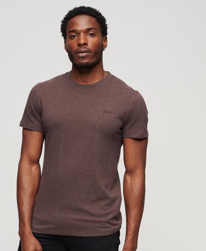 Men's Organic Cotton Essential Small Logo T-Shirt Brown / Rich Brown Marl - Size: S - Superdry - Modalova