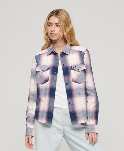 Women's Classic Check Lumberjack Flannel Shirt, Pink, Size: 8 - Superdry - Modalova