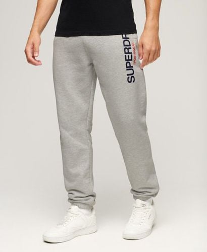 Men's Sportswear Logo Tapered Joggers Light Grey / Cadet Grey Marl - Size: M - Superdry - Modalova