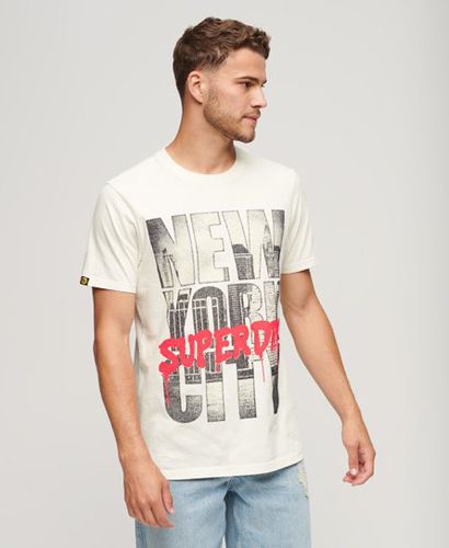 Men's Photographic Skate Logo T-Shirt / Off - Size: M - Superdry - Modalova