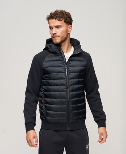 Men's Hooded Storm Hybrid Padded Jacket Navy / Eclipse Navy - Size: S - Superdry - Modalova