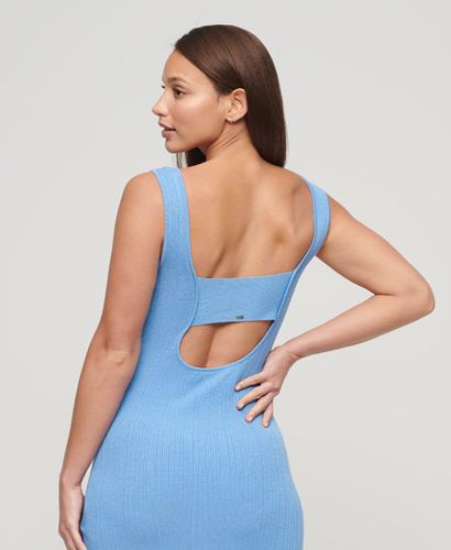 Women's Backless Knitted Mini Dress / Bluebell - Size: 10 - Superdry - Modalova