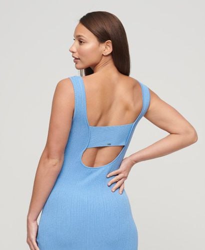 Women's Backless Knitted Mini Dress / Bluebell - Size: 16 - Superdry - Modalova
