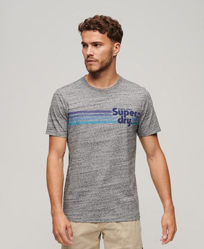 Men's Terrain Striped Logo T-Shirt / Flint Grey Grit - Size: L - Superdry - Modalova