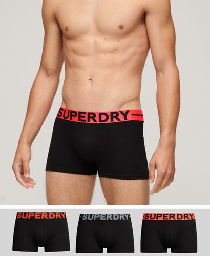 Men's Organic Cotton Trunk Triple Pack Black / Black/orange - Size: L - Superdry - Modalova