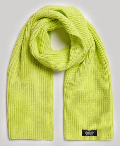 Women's Classic Knit Scarf Green / Evening Primrose Green - Size: 1SIZE - Superdry - Modalova