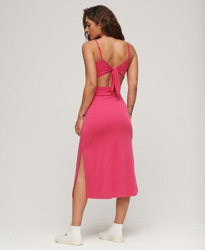 Women's Jersey Open Back Dress Pink / Highland Berry - Size: 10 - Superdry - Modalova