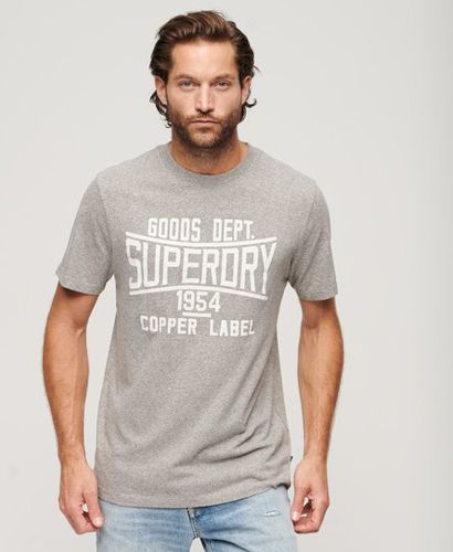 Men's Mens Classic Copper Label Workwear T-Shirt, Grey, Size: S - Superdry - Modalova