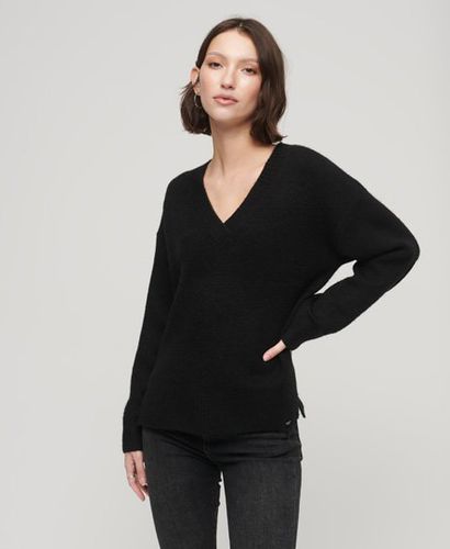 Damen Pullover mit V-Ausschnitt in Übergröße - Größe: 34 - Superdry - Modalova