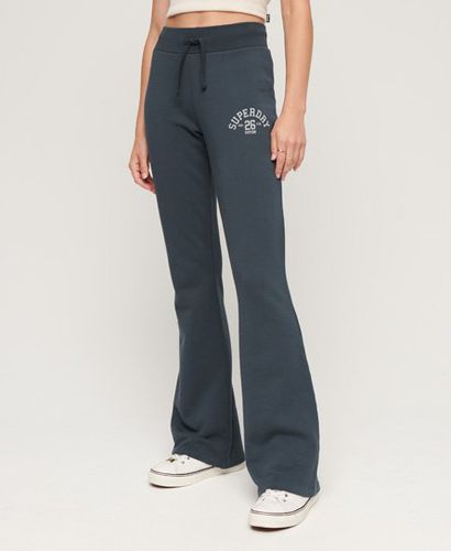 Women's Athletic Essentials Jersey Flare Joggers / Blueberry Navy - Size: 14 - Superdry - Modalova